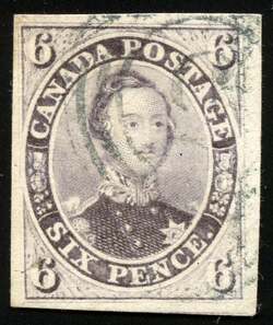 Prince Albert - Slate Violet - Imperforate - Thick Soft Paper Canada Postage Stamp