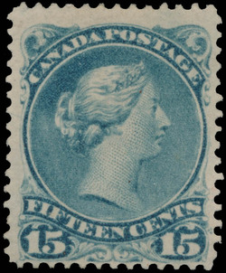 Queen Victoria - Large Queen - Grey Canada Postage Stamp