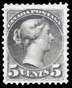 Queen Victoria - Small Queen - Grey Canada Postage Stamp