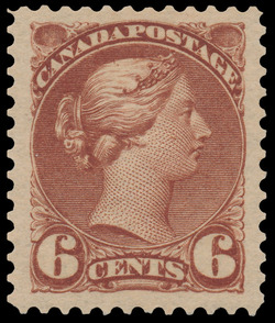 Queen Victoria - Small Queen - Red Brown Canada Postage Stamp