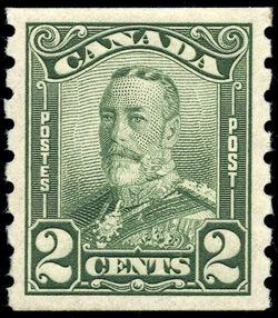 King George V - Green -  Canada Postage Stamp