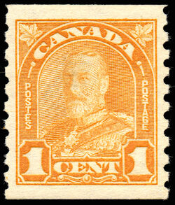 King George V - Orange -  Canada Postage Stamp