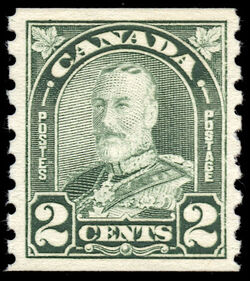 King George V - Dull Green - Dull Green Canada Postage Stamp