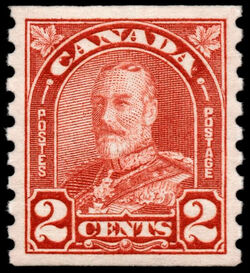King George V - Deep Red - Deep Red Canada Postage Stamp
