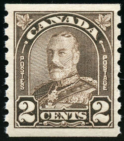 King George V - Dark Brown Canada Postage Stamp