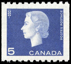 Queen Elizabeth II - Violet Blue - Vertical Imperforate Canada Postage Stamp