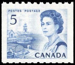 Queen Elizabeth II, Atlantic Coast - Horizontal Imperforate - DF - DEX Canada Postage Stamp | Centennial Issue