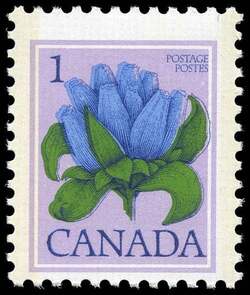 Bottle Gentian, Gentiana Andrewsii - NF / NF Canada Postage Stamp