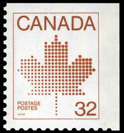 Maple Leaf - Brown - Booklet Single - Uncoated Paper Canada Postage Stamp