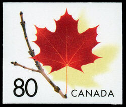 Red Maple Leaf - Imperforate Canada Postage Stamp