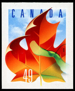 Maple Leaf - Imperforate Canada Postage Stamp