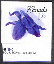 Little Larkspur - Imperforate Canada Postage Stamp | Flowers