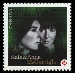 Kate And Anna McGarrigle - WA Canada Postage Stamp | Canadian Recording Artists