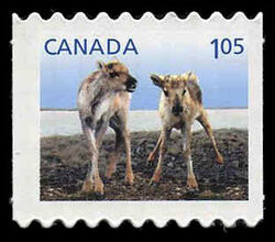 Caribou - Baby Wildlife - Die Cut 9.2 Canada Postage Stamp | Baby Wildlife - Definitives
