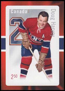 Doug Harvey - Montreal Canadiens Canada Postage Stamp