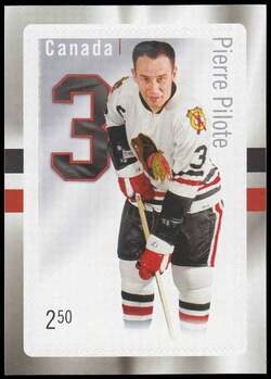 Pierre Pilote - Chicago Blackhawks Canada Postage Stamp