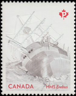 The HMS Erebus Encased In Ice - WA Canada Postage Stamp | The John Franklin Expedition