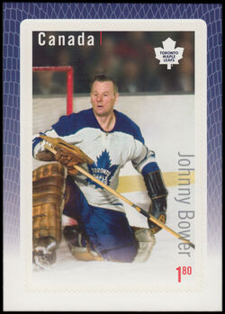 Johnny Bower - Toronto Maple Leafs Canada Postage Stamp
