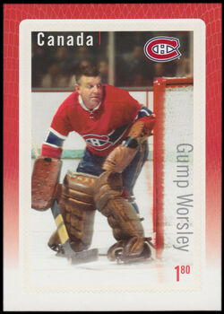 Lorne “Gump” Worsley - Montreal Canadiens Canada Postage Stamp