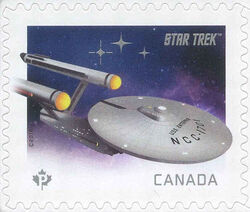 U.S.S. Enterprise NCC-1701 - Star Trek - Full Perf Canada Postage Stamp | Star Trek