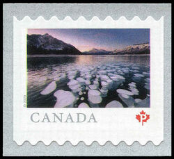 Abraham Lake - Alberta - Coil Single Canada Postage Stamp | From Far and Wide