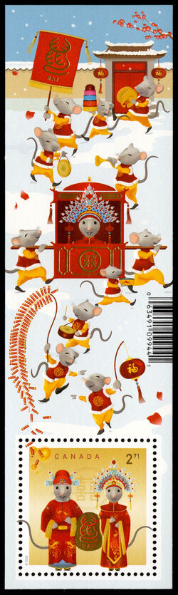 Year of the Rat - International - WA Canada Postage Stamp | Chinese New Year