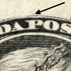 Queen Victoria - Large Queen - Black - Line Above P of POSTAGE Canada Postage Stamp