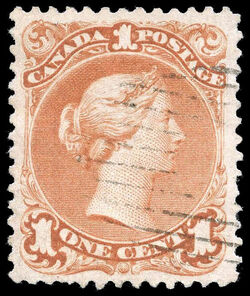 Queen Victoria - Large Queen - Brown Red - Bothwell Paper Canada Postage Stamp