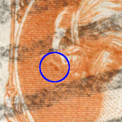 Queen Victoria - Large Queen - Brown Red - Burr Left of Head Canada Postage Stamp