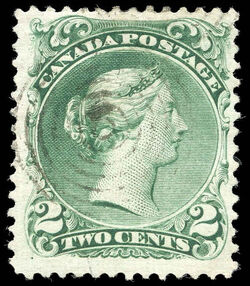 Queen Victoria - Large Queen - Soft White Blotting Paper Canada Postage Stamp