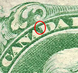 Queen Victoria - Large Queen - Green - Major Re-entry Canada Postage Stamp