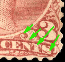 Queen Victoria - Large Queen - Red - Cracked Plate Canada Postage Stamp