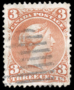 Queen Victoria - Large Queen - Red - Bothwell Paper Canada Postage Stamp