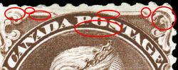 Queen Victoria - Large Queen - Dark Brown - Major Re-entry Canada Postage Stamp