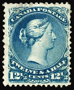Queen Victoria - Large Queen - Blue - Bothwell Paper Canada Postage Stamp