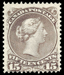 Queen Victoria - Large Queen - Purple Shade Canada Postage Stamp