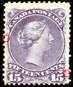 Queen Victoria - Large Queen - Grey - Pawnbroker Canada Postage Stamp