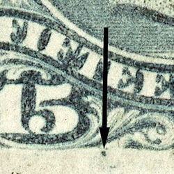 Queen Victoria - Large Queen - Grey - Balloon Flaw Canada Postage Stamp