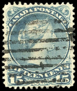 Queen Victoria - Large Queen - Grey - Precanceled Canada Postage Stamp