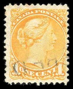 Queen Victoria - Small Queen - Orange Canada Postage Stamp