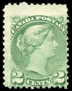 Queen Victoria - Small Queen - Green Canada Postage Stamp