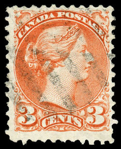 Queen Victoria - Small Queen - Red - Perf 12 Canada Postage Stamp