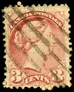 Queen Victoria - Small Queen - Dull Red - Perf 11.5 X 12 Canada Postage Stamp