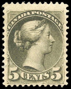 Queen Victoria - Small Queen - Slate Green - Precanceled Canada Postage Stamp