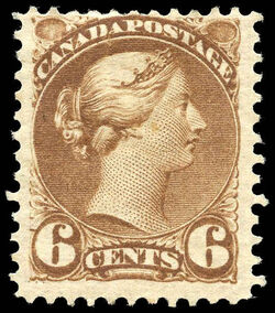 Queen Victoria - Small Queen - Brown Canada Postage Stamp