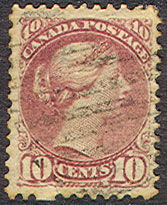 Queen Victoria - Small Queen - Magenta - Perf 11.5 X 12 Canada Postage Stamp