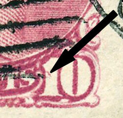 Queen Victoria - Small Queen - Dull Rose Lilac - Gash in Right 1 Canada Postage Stamp