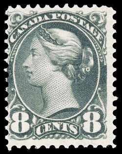 Queen Victoria - Small Queen - Blue Grey Canada Postage Stamp