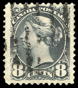Queen Victoria - Small Queen - Violet Black - Precanceled Canada Postage Stamp