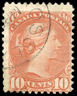 Queen Victoria - Small Queen - Dull Rose - Thin Paper Canada Postage Stamp